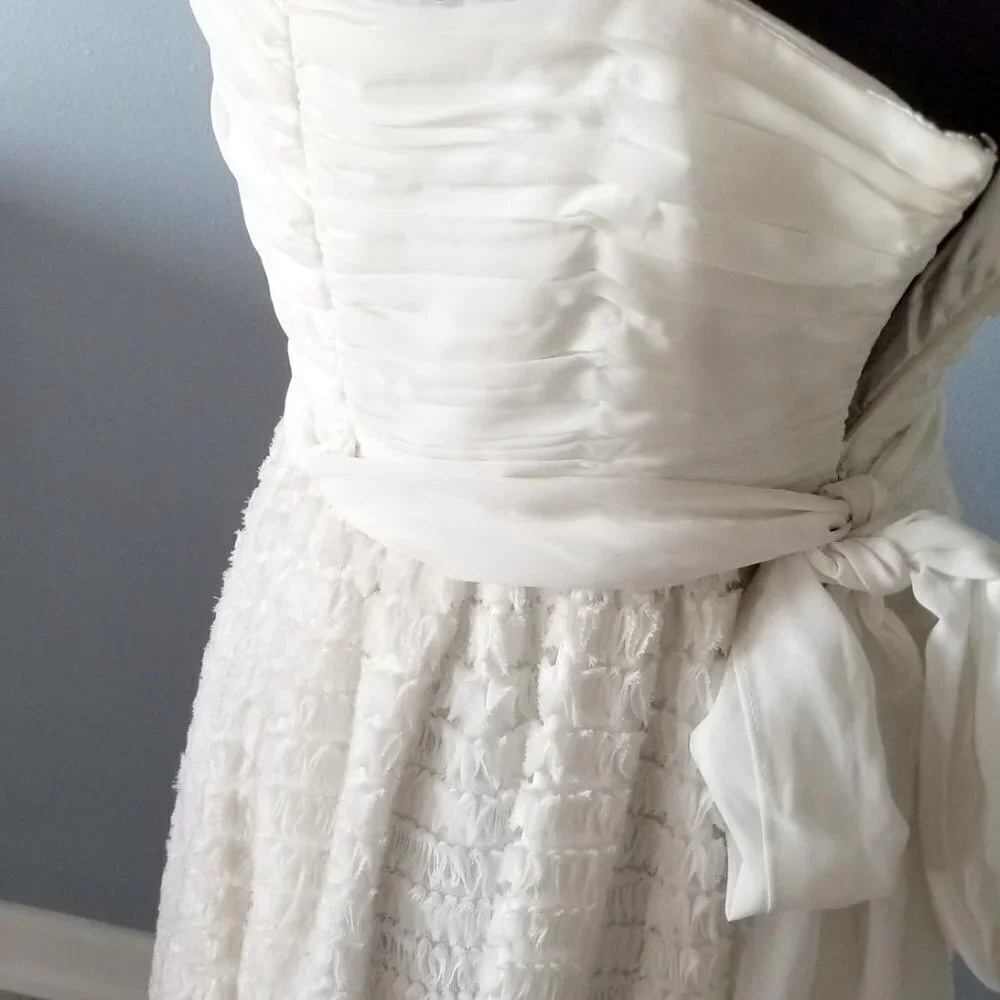 NWT Jill Stuart White Strapless Mini Cocktail Prom Sweet 16 Dress - Picture 11 of 15